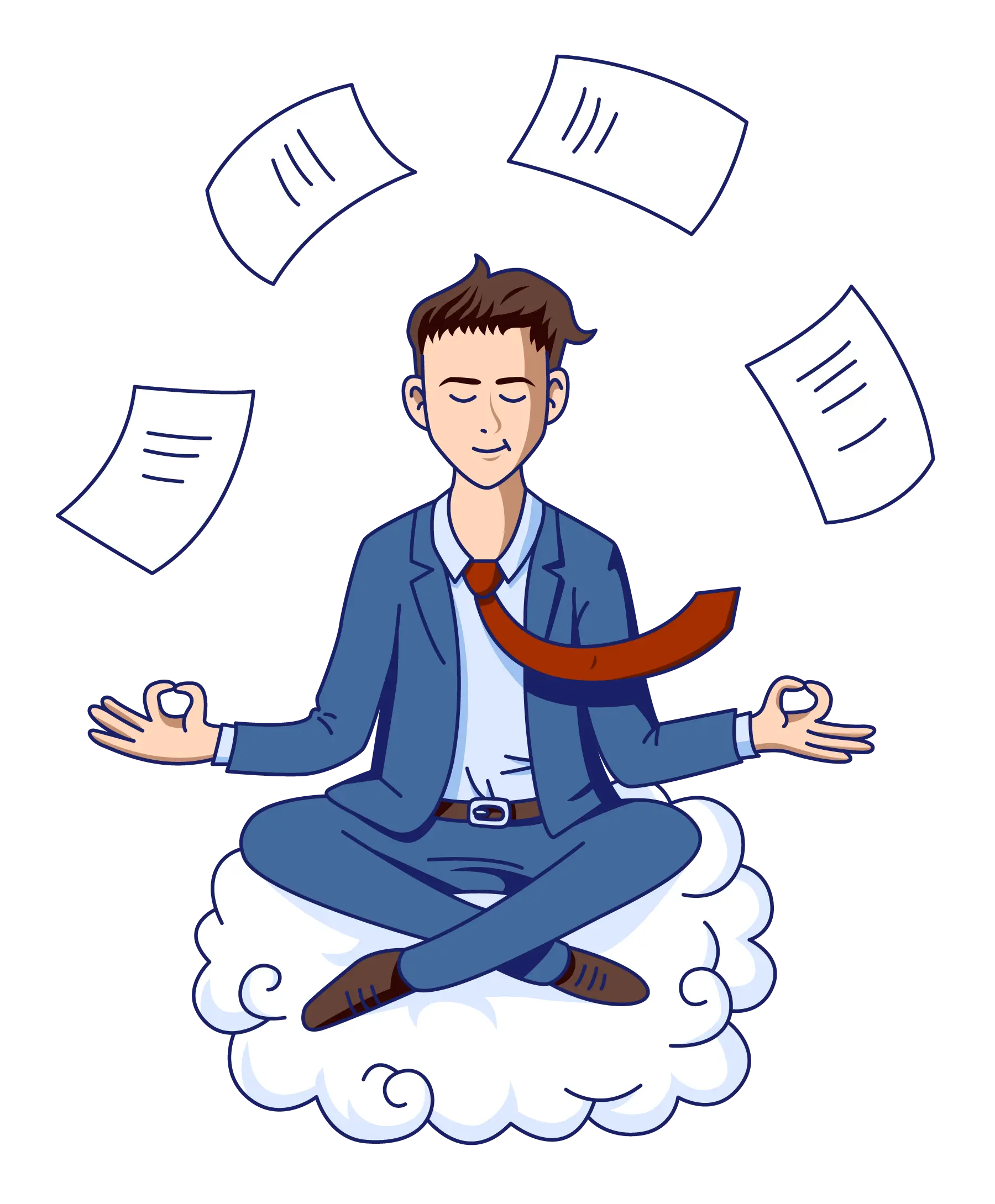 Vivre en Paye Homme d'affaires zen